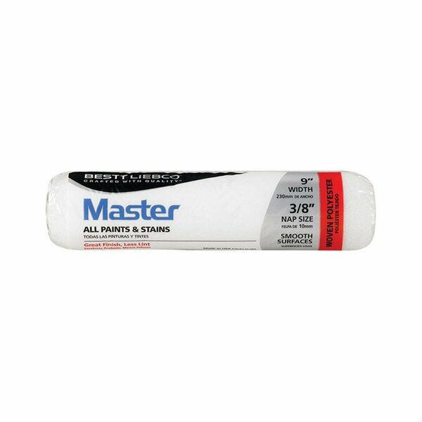 Protectionpro Master Woven 0.38 x 9 in. Paint Roller Cover for Smooth, White PR3331392